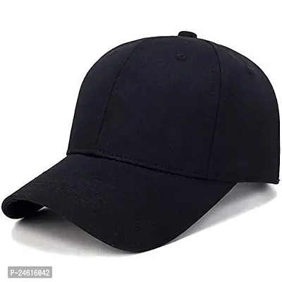 Premium Cotton 6 Panel Plain Summer Cap with Adjustable Velcro Strap and Air Holes for All Sports, All Outfits-thumb3