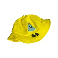 Kid's 100% Cotton Foldable Bucket Beach Sun Hat with Adjustable Elastic for Boys and Girls (yellow)-thumb2