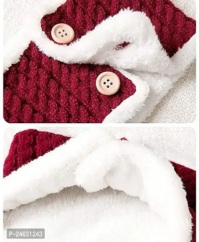 Malvina Baby Girls Boys Warm Soft Knit Bear Hat Toddler Winter Crochet Beanie Cap Lovely Button Circle Scarf-(Fit for 1 to 4 Years) brown-thumb3