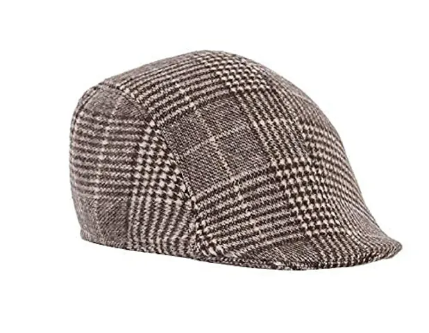 Golf/Flat Cap for Men/Gatsby Newsboy Hat Cap for Men-Assorted Patterns-Pack of 1-Free Size (brown)