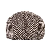 Golf/Flat Cap for Men/Gatsby Newsboy Hat Cap for Men-Assorted Patterns-Pack of 1-Free Size (brown)-thumb2