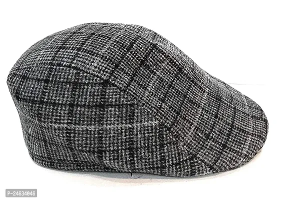 Golf/Flat Cap for Men/Gatsby Newsboy Hat Cap for Men-Assorted Patterns-Pack of 1-Free Size (grey)-thumb0