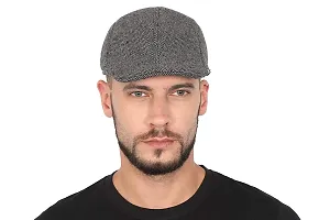 Golf/Flat Cap for Men/Gatsby Newsboy Hat Cap for Men-Assorted Patterns-Pack of 1-Free Size( grey) m-thumb4