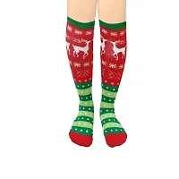 Girl's colorful Long Over Knee-High Socks (Multicolor) (Pack of 3) A1-thumb1