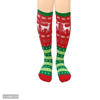 Girl's colorful Long Over Knee-High Socks (Multicolor) (Pack of 3) A1-thumb2