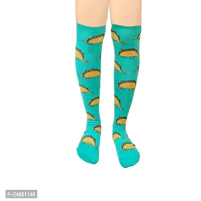 Girl's colorful Long Over Knee-High Socks (Multicolor) (Pack of 3) B2-thumb2