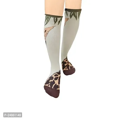 Girl's colorful Long Over Knee-High Socks (Multicolor) (Pack of 3) B2-thumb4