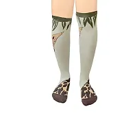 Girl's colorful Long Over Knee-High Socks (Multicolor) (Pack of 6)-thumb2