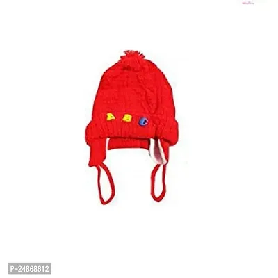 Ultra Soft ABC Woollen Unisex Winter Cap for Boy  Girls Child/Baby/Kids (red) A1-thumb2