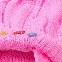 Ultra Soft ABC Woollen Unisex Winter Cap for Boy  Girls Child/Baby/Kids  (PINK)-thumb2