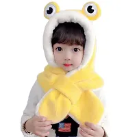 Cute Frog Hat Winter Children Hat Plus Fleece Kids Caps Hat For Girls Boys Scarf Thicken Cap-thumb3