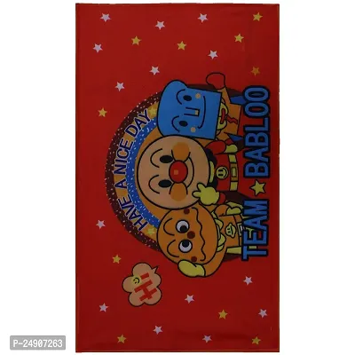 Kids Bath Towel|Soft Cotton  Sides Stitched Baby Towel|Microfibered Winnie The Pooh and  babloo  Pattern Toddler Towel,55x26 Inch (Red, 100 GSM)