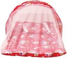 New Born Baby Bedding Set Cotton Mattress with Mosquito Net (0-6 Months) (RED)-thumb1