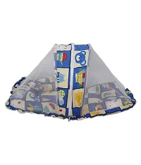 New Born Baby Bedding Set Cotton Mattress with Mosquito Net (0-6 Months) (Blue)A1-thumb2