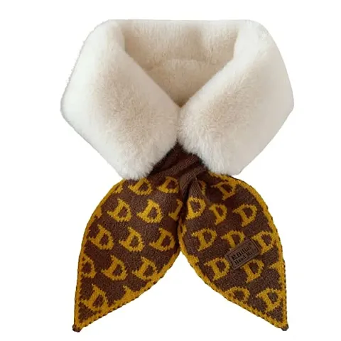 Autumn and Winter Cross Neck Imitation Rex Rabbit Plush Scarf for Women/Girl's Color