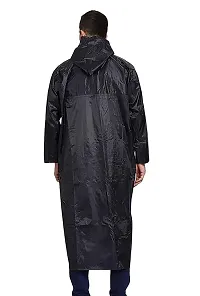 Men's Long PVC Hooded Raincoat-thumb3