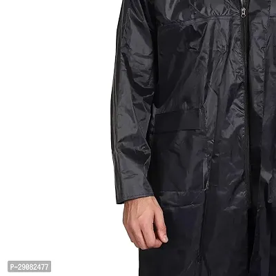 Men's Long PVC Hooded Raincoat-thumb5