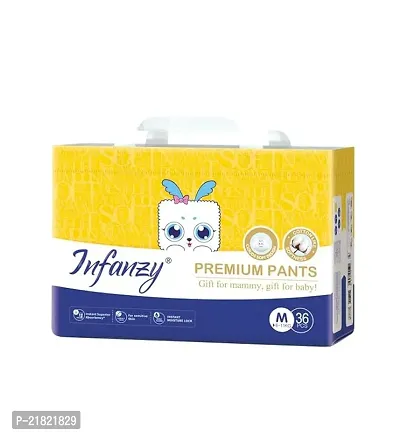 Infanzy Complete Comfort Baby Pants Diapers |Total Care All Around Protection Pullup Pants Diapers|Comfortable Fit And Adapts The Baby Movement And Absorption 30% Faster (Medium - Pack of 1-36 Count)