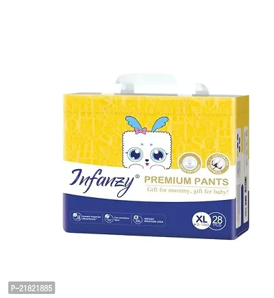 Infanzy Complete Comfort Baby Pants Diapers |Total Care All Around Protection Pullup Pants Diapers|Comfortable Fit And Adapts The Baby Movement And Absorption 30% Faster (X Large - Pack of 1 - 28 Coun