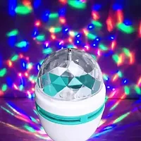Elecsera (Diwali Light Rotating LED Crystal Bulb Magic Disco Light Night Lamp for Party Single Disco Ball (Ball Diameter: 2.5 cm)-thumb4