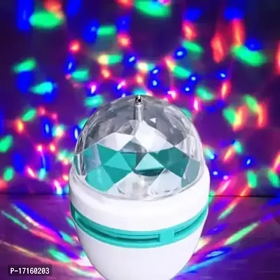 Elecsera (Diwali Light Rotating LED Crystal Bulb Magic Disco Light Night Lamp for Party Single Disco Ball (Ball Diameter: 2.5 cm)-thumb5