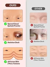 Elecsera Practice Face Board, face dummy for makeup practice, for Makeup Practice 3 g (Skin)-thumb3