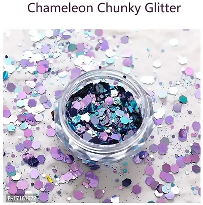 Elecsera Colorful Sparkle Chunky Eyeshadow Glitter Powder Thick  Thin (Multicolor)-thumb4