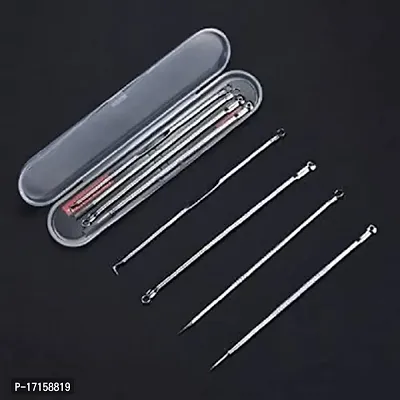 Elecsera Stainless Steel Blackhead Pimple Extractor/Remover Tool (Pack of 4)-thumb2