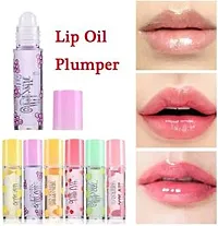 Elecsera Fruit Flavoured Lip Gloss Transparent Moisturizing Lip Gloss Long Lasting Nourishing Lip Oil  Plumper For A Long Time ALL FLAVOR (Pack of: 6, 21 g)-thumb1