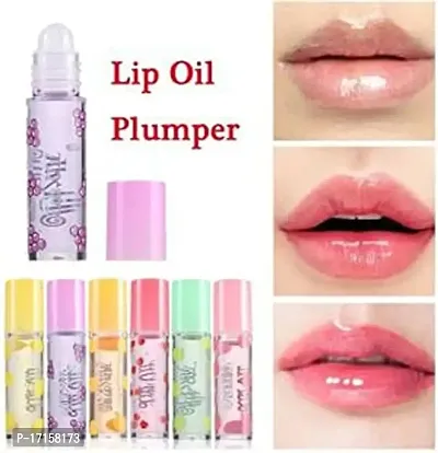 Elecsera Fruit Flavoured Lip Gloss Transparent Moisturizing Lip Gloss Long Lasting Nourishing Lip Oil  Plumper For A Long Time ALL FLAVOR (Pack of: 6, 21 g)-thumb2