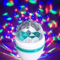 Elecsera LED Rotating Light Bulb Multicolor Party Light Bulbs Party Crystal Ball Lights Single Disco Ball (Ball Diameter: 2.5 cm)-thumb4