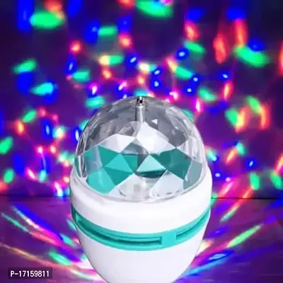 Elecsera LED Rotating Light Bulb Multicolor Party Light Bulbs Party Crystal Ball Lights Single Disco Ball (Ball Diameter: 2.5 cm)-thumb5