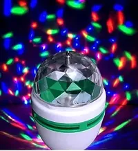 Elecsera LED Rotating Light Bulb Multicolor Party Light Bulbs Party Crystal Ball Lights Single Disco Ball (Ball Diameter: 2.5 cm)-thumb3