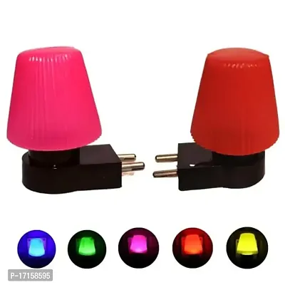 Elecsera Led Night Umbrella Shape Hanging Lights Pack of 2 Night Lamp (6.5 cm, Multicolor)