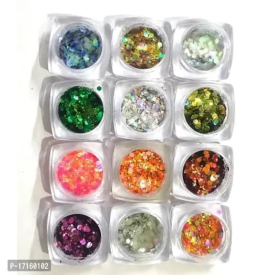 Elecsera 12pcs Chunky Eyeshadow Glitter (Multicolor)