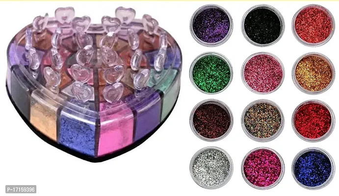 Elecsera Multicolor Shining Eye shadow Shimmer / Glitter Powder 30 Pcs (Multicolor)