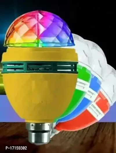 Elecsera Diwali Decoration / Disco Light / Multicolor Led Bulb Light / Rotating Led Bulb Single Disco Ball (Ball Diameter: 2.5 cm)-thumb0