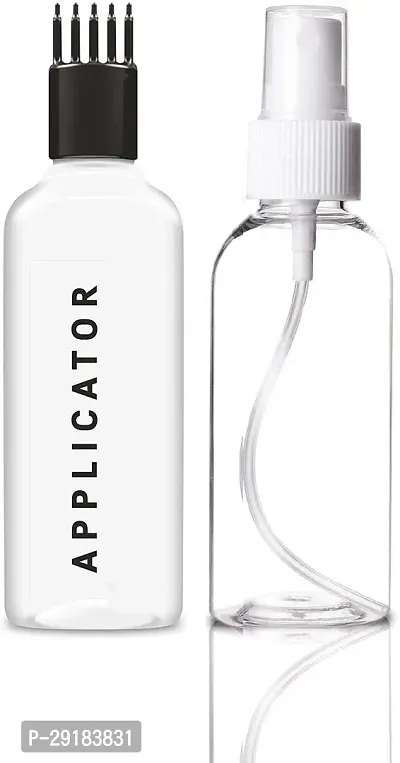 Classic Spray Bottle With Applicater Bottle 100 Ml Bottle (Pack Of 2, White, Plastic)