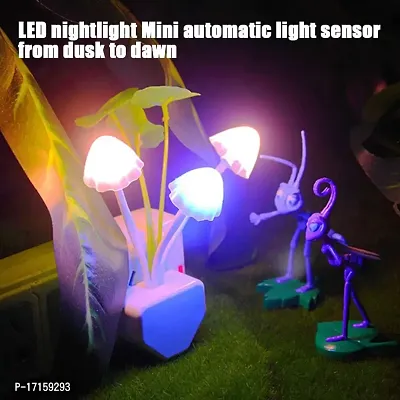 Elecsera Mushroom Shaped Night Lamp Automatic on/Off Smart Sensor (Multicolour)-thumb0