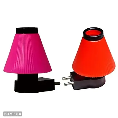 Elecsera Led Night Umbrella Shape Hanging Lights Pack of 2 Night Lamp (6.5 cm, Multicolor)