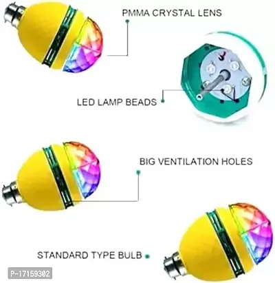 Elecsera Diwali Decoration / Disco Light / Multicolor Led Bulb Light / Rotating Led Bulb Single Disco Ball (Ball Diameter: 2.5 cm)-thumb3