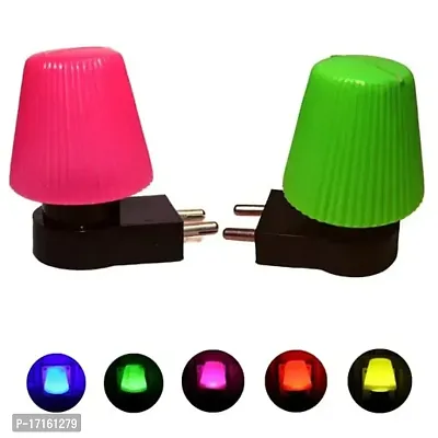 Elecsera Led Night Umbrella Shape Hanging Lights Pack of 2 Night Lamp (6.5 cm, Multicolor)