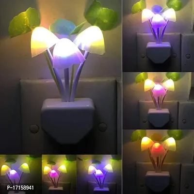 Elecsera Mushroom Color Changing Multi Color Led Sensor Flower Night Lamp for Bedroom Pack of 4-thumb2