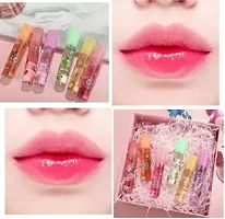 Elecsera Nourishing Fruit Flavoured Lip Gloss Transparent Moisturizing Lip Oil Fruit (Pack of: 6, 21.6 g) Multicolor-thumb4