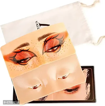 Elecsera Makeup Practice Face Board, Silicone Makeup Face - Practice Skin Board 100 g (Skin)-thumb4