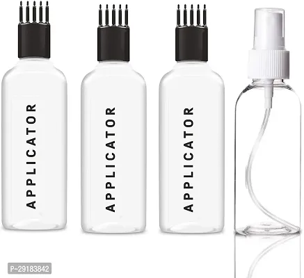 Classic Spray Bottle With Applicater Bottle 100 Ml Bottle (Pack Of 4, White, Plastic)