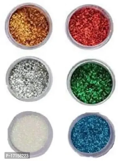 Elecsera Eye Shadow Glitter Powder Set And Nail Art Decoration 6x20 120 g (Multicolor)