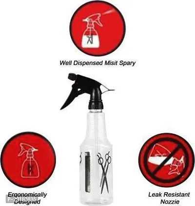 Classic Hair Salon Plastic Spray Bottle Water Blow Can Water Sprayer For Salon 400 Ml Spray Bottle (Pack Of 1, White, Plastic)-thumb2