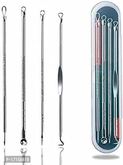 Elecsera Stainless Steel Blackhead Pimple Extractor/Remover Tool (Pack of 4)