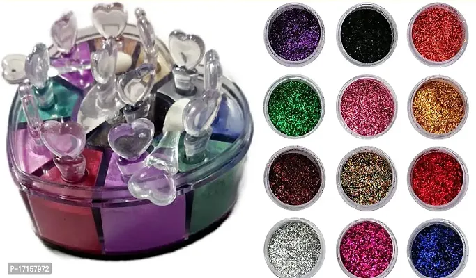 Elecsera Multicolor Shining Eye shadow Shimmer/Glitter Powder 24 Pcs (Multicolor)-thumb0